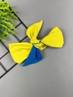 Kit c/ 10 unidades de Turbante c/ Elástico para Bebê Amarelo e Azul