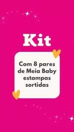 Kit c/ 8 Pares de Meia Baby Sortidas