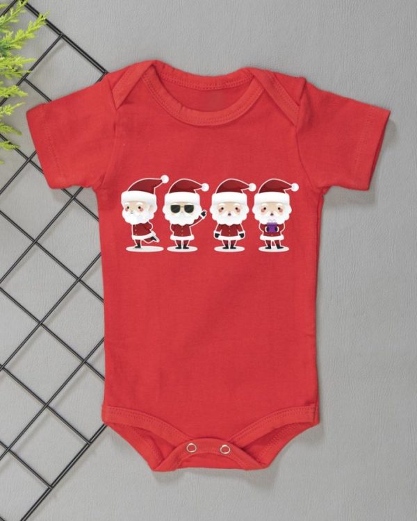 Body Curto para Bebê Natal Papai Noel